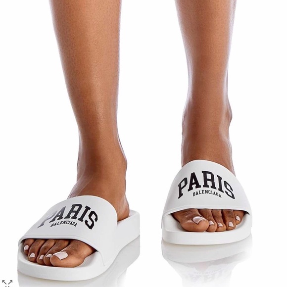 BALENCIAGA Womens Cities Pool Slide Sandals 9 B/39 EU - Picture 3 of 14